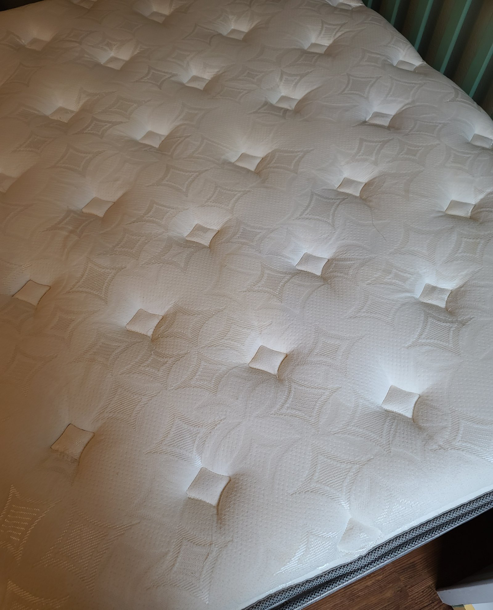 Mattress after stain treatment
